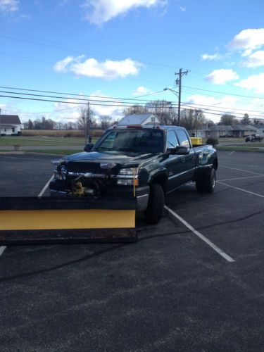 2004 chevy k3500 crew cab silverado diesel with snow plow 4x4 dually 1 owner