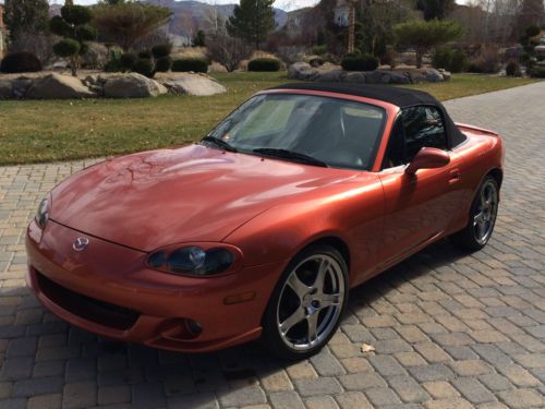 Mazdaspeed mx-5 lava orange, only 8,800 miles! showroom condition! one owner