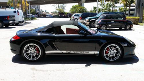 2012 porsche boxster spyder black on red only 2000 miles