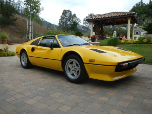 1979 ferrari 308 fly yellow w black 42000 miles super nice owned by lee majors
