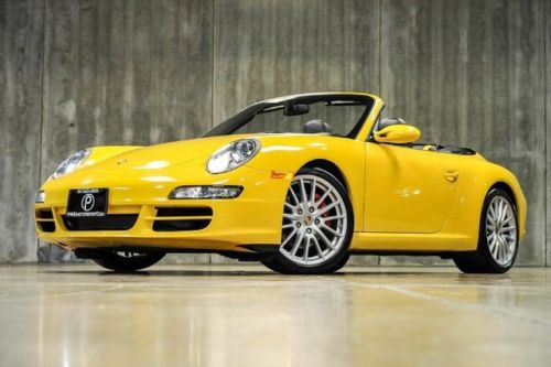 2006 porsche 911 carrera s cabriolet! loaded! speed yellow! only 13k mi!