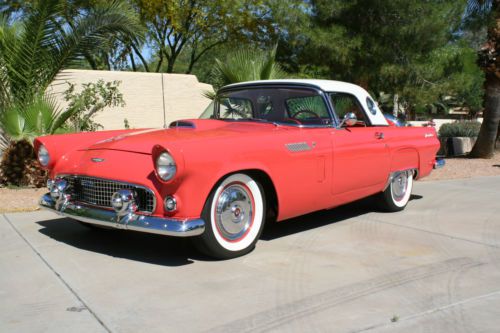 1956 ford t bird finished in rare fiesta red