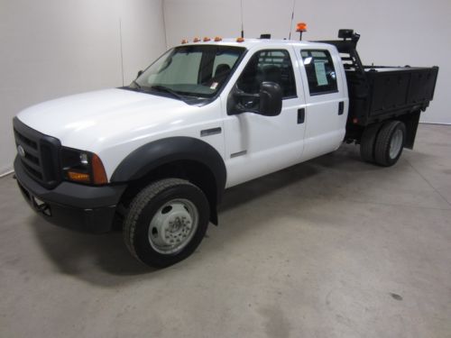 07 ford f550 power stroke xl 6.0l v8 turbo diesel crew flatbed co owned 80+pix