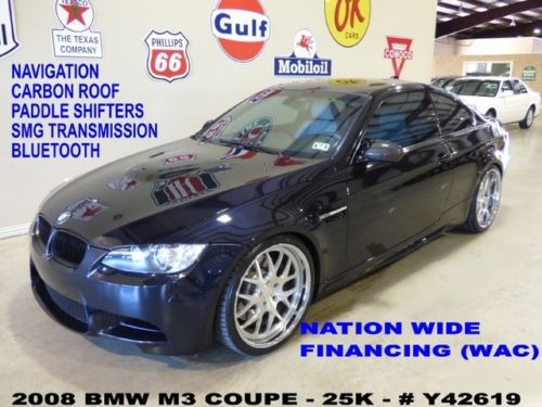 08 m3 coupe,smg trans,carbon roof,nav,lth,b/t,20in modulare whls,25k,we finance!