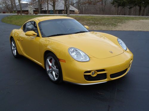 2006 porsche cayman s 6 speed coupe, 37,800 miles speed yellow/black leather