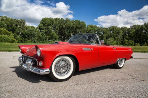 1955 thunderbird convertible, wire wheels, a/c, original colors, highly optioned