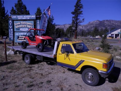 1991 ford 7.3 turbo manual 2wd superduty tow truck wrecker rollback flatbed