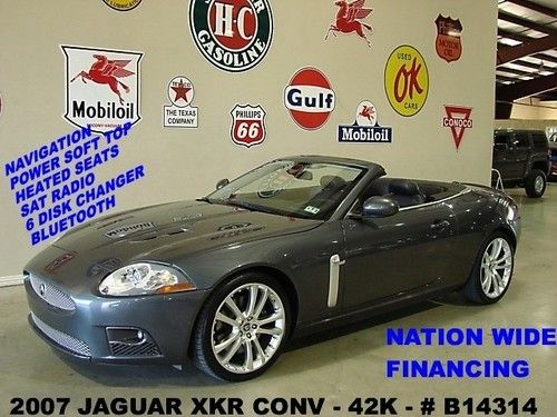 2007 xkr convertible,supercharged,nav,htd lth,alpine,20in whls,42k,we finance!!