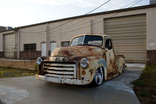 1953 gmc 3100, rat rod truck, air ride, fuel injected, patina, bagged,  1951 52