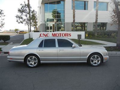 2004 bentley arnage t  - silver / black / low miles / loaded / service history