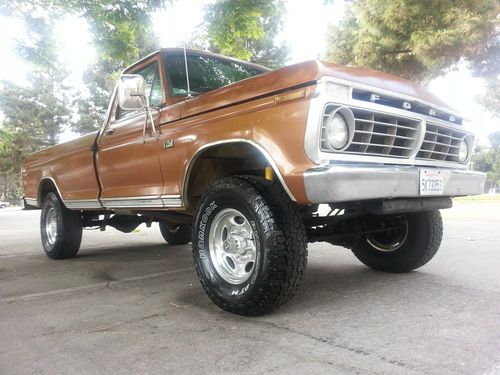 1974 ford f250 4x4 rebuilt 360 v8 no reserve automatic 4wd 74 f-250 runs great