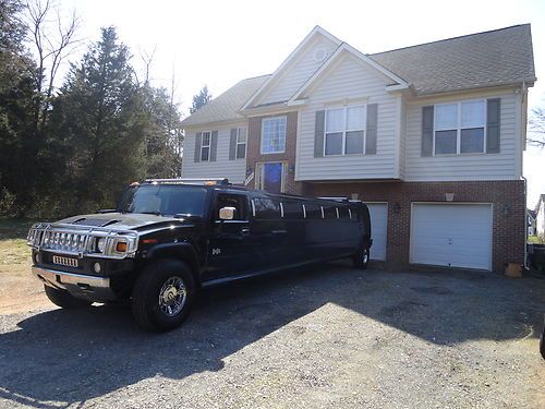 2003  h2 hummer limo 200" showroom condition  20 pax