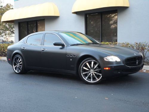 2005 maserati quattroporte qp customized matte black paint 20" wheels loaded!