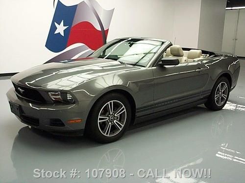 2010 ford mustang convertible auto leather spoiler 54k texas direct auto