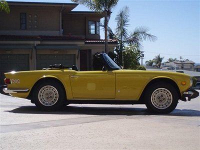 1974 triumph tr6 roadster time capsule excellent inside &amp; out yellow &amp;black