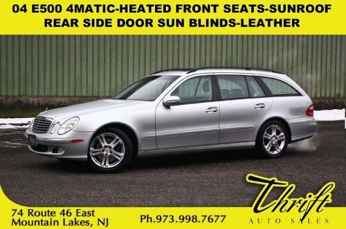 04 e500 4matic-heated front seats-sunroof- rear side door sun blinds-leather