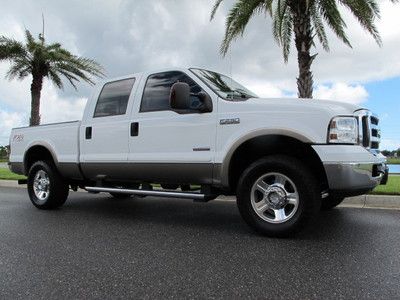 Ford f250 super duty lariat fx4 4x4 offroad diesel - leather- chrome wheels -