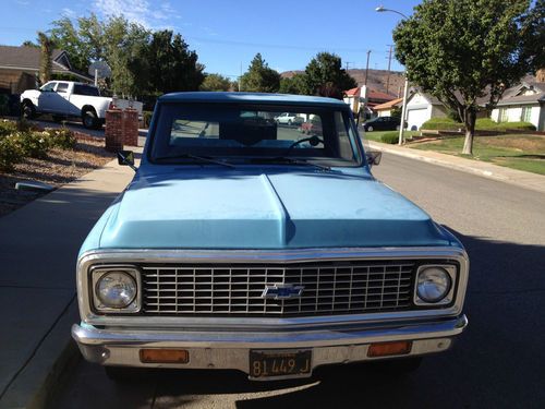 1971 chevy c-10 pick up truck baby blue 1/2 ton lwb
