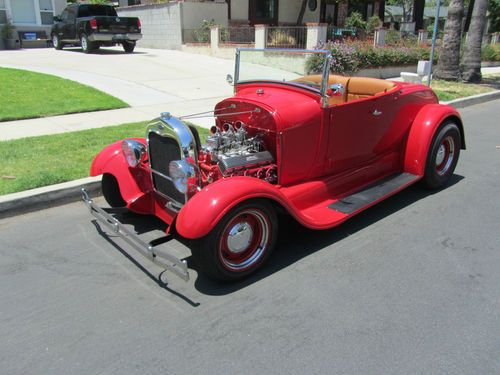 1929 ford roadster model a red redone mint clean