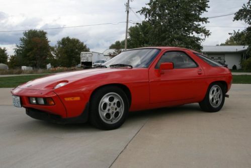 Sell Used 1982 Porsche 928s Guards Red With Brown Interior