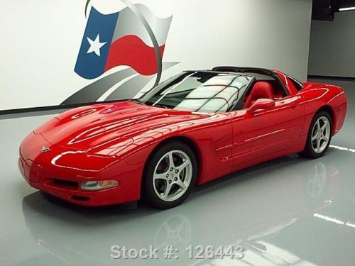 2003 chevy corvette 6 spd hud red leather targa 17k mi texas direct auto