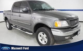02 ford f150 crew cab lariat 4x4, leather seats, 1 owner, low miles, we finance