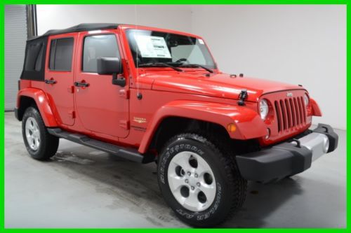 Free shipping &amp; airfare! new 2014 flame red jeep wrangler sahara soft top