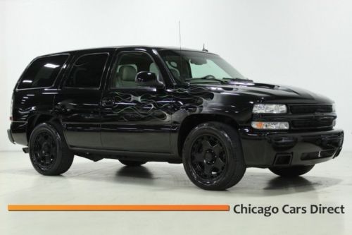 03 tahoe z71 4x4 magna supercharged black 20s ghost flames 3rd row one owner