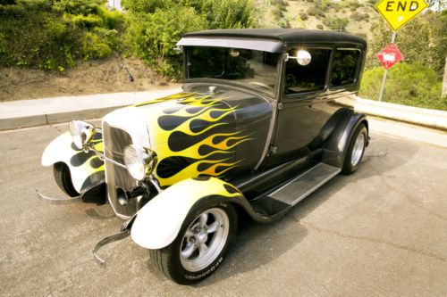 1929 ford tudor 2 door custom street rod w everything done!  this is the one!