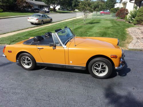 1974 mg midget mk-iii bronze-yellow 2dr conv. 63,937 miles