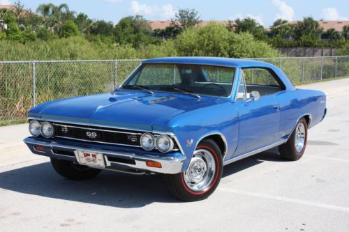 Recently restored marina blue 1966 chevelle ss 396 tribute 4-speed 396ci v8 wow!