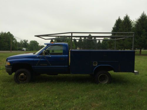 1997 dodge ram 3500 4x4 cummins diesel reading utility body pickup truck