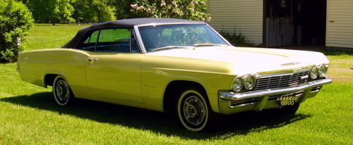 1965 chevrolet impala convertible 2 owners all original interior 75,626 actual