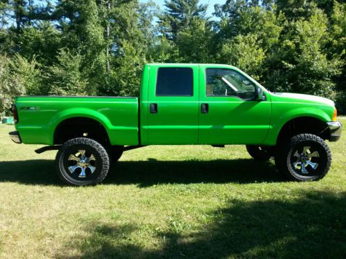 2000   f250 crew cab 7.3 deisel auto 10&#034; lift 38&#034; micky t tires