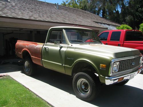 1972 chevy c10 4x4 shortbed no reserve!!!!