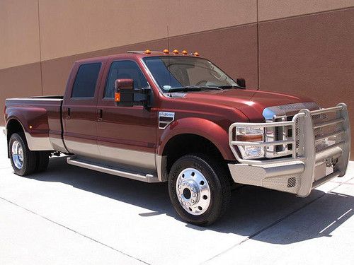 08 ford f-450 king ranch dually 4x4 crew cab 6.4l diesel navi roof cam