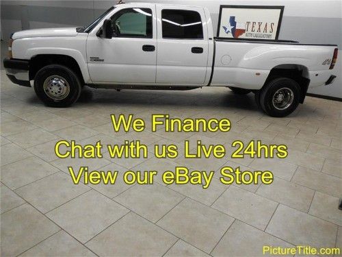 06 chevy 3500 4x4 leather heated seats 6.6 duramax diesel allison dually crew