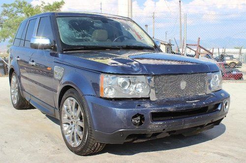 2006 land rover range rover sport supercharged damaged clean title runs! loaded!
