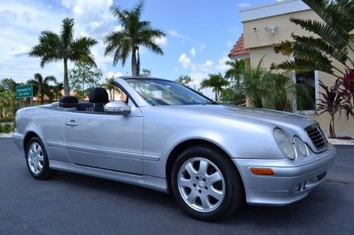 One owner clk320 convertible heated leather navigation bluetooth carfax cert