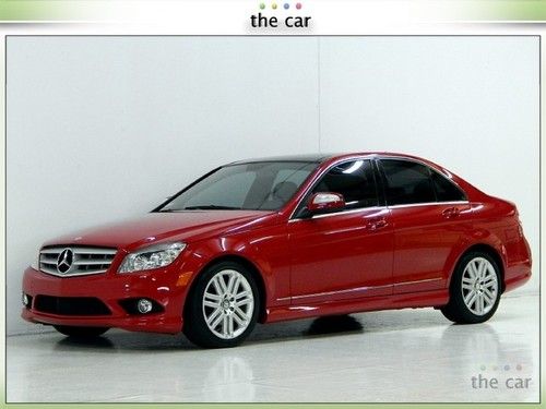 08 c300 sport red/black navigation panoramic roof ipod phone maintained pristine