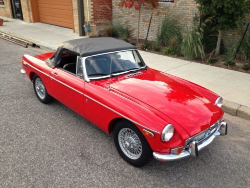 1970 mgb roadster wire wheels  low mileage &amp; restored.  hard to find like this!