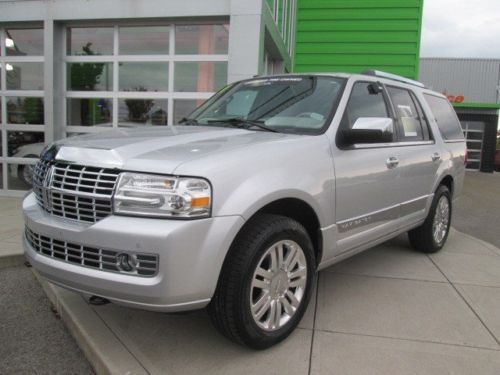 Lincoln navigator silver certified warranty leather one owner nav suv 20 wheels