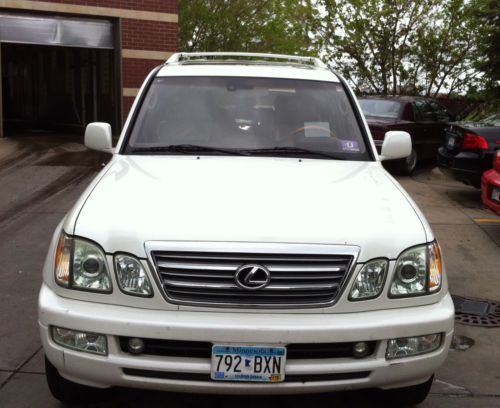 2003 lexus lx470 awd white **night vision sunroof luggage rack navigation