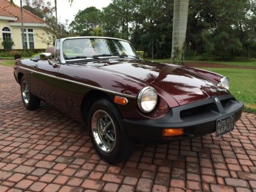 1980 mg mgb 4-speed convertible incredible paint very original low miles