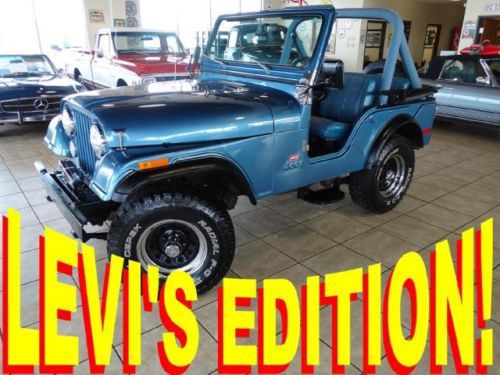 ***very rare***levi&#039;s edition cj5 cj7 new paint new top 6cyl 4-speed must see!