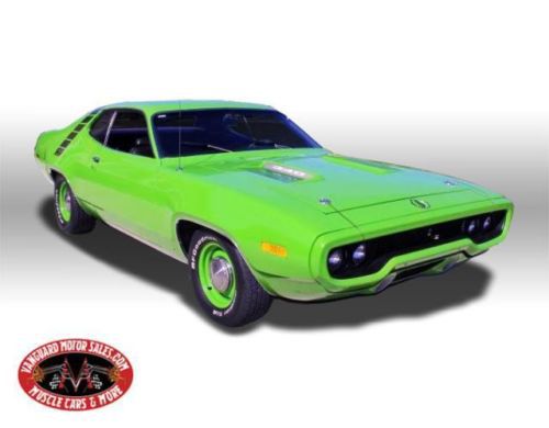 71 plymouth road runner 340 4 speed go green rare wow