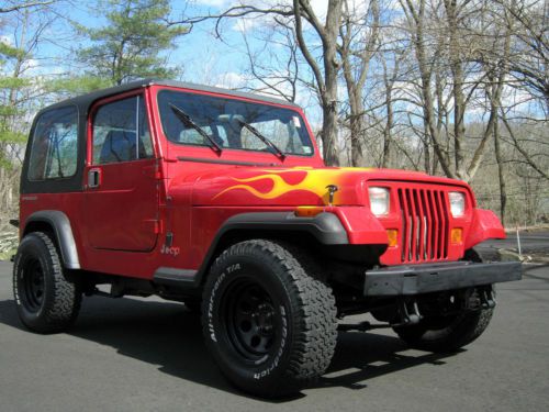 No reserve 1995 jeep wrangler sport utility 2-door 2.5l 4cyl auto 4x4 hard top