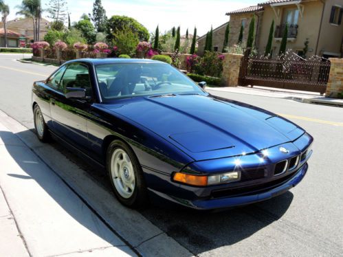 1991 bmw 850i 72k miles 6 speed manual mauritiusblau metallic like 840 850 csi