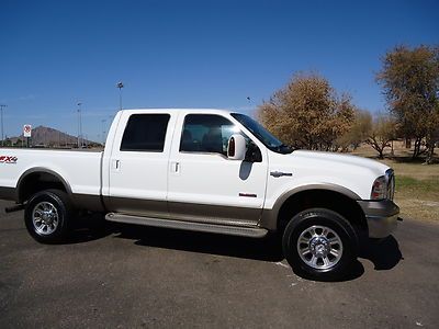 2006 ford f-350 --- powerstroke diesel -- 4x4 --- low miles -- king ranch - crew