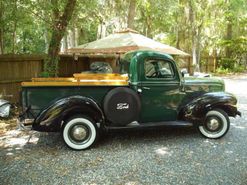 1940 ford 1/2 ton pick up truck; flathead v8; floor shift